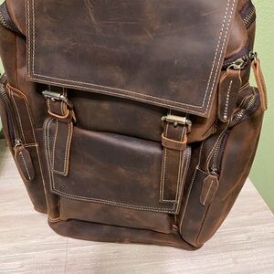 Rustique Roamer Brown Leather Backpack